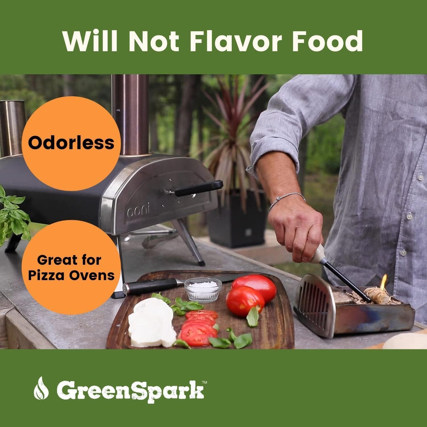 GreenSpark Natural Fire Starters for Grill, Smoker, Pizza Oven,BBQ,Fireplace, Wooden & Pellet Stove, Fire Pit, Long Burn, Waterproof (140 Pcs)