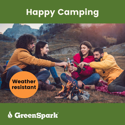 GreenSpark Natural Fire Starters for Grill, Smoker, Pizza Oven,BBQ,Fireplace, Wooden & Pellet Stove, Fire Pit, Long Burn, Waterproof (140 Pcs)