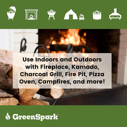 GreenSpark Natural Fire Starters for Grill, Smoker, Pizza Oven,BBQ,Fireplace, Wooden & Pellet Stove, Fire Pit, Long Burn, Waterproof (140 Pcs)