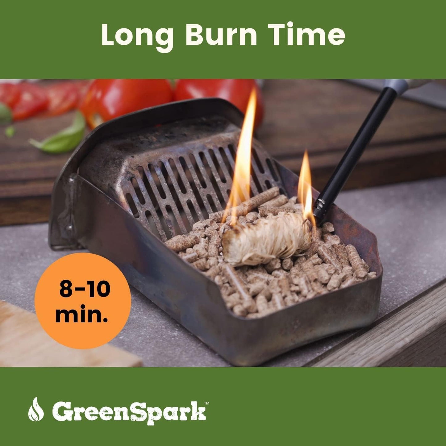 GreenSpark Natural Fire Starters for Grill, Smoker, Pizza Oven,BBQ,Fireplace, Wooden & Pellet Stove, Fire Pit, Long Burn, Waterproof (140 Pcs)